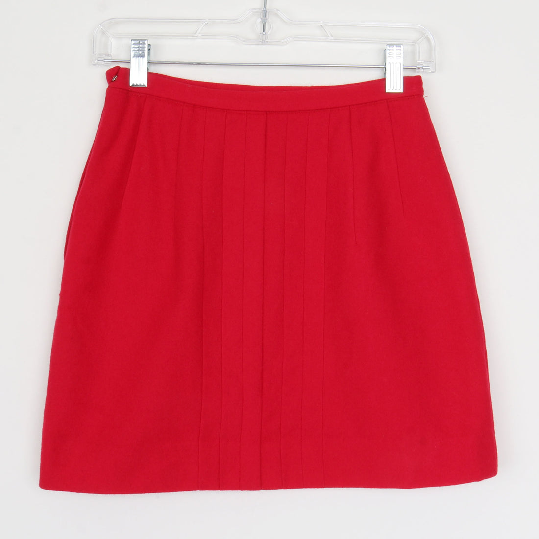 60s Red Wool Mini Skirt