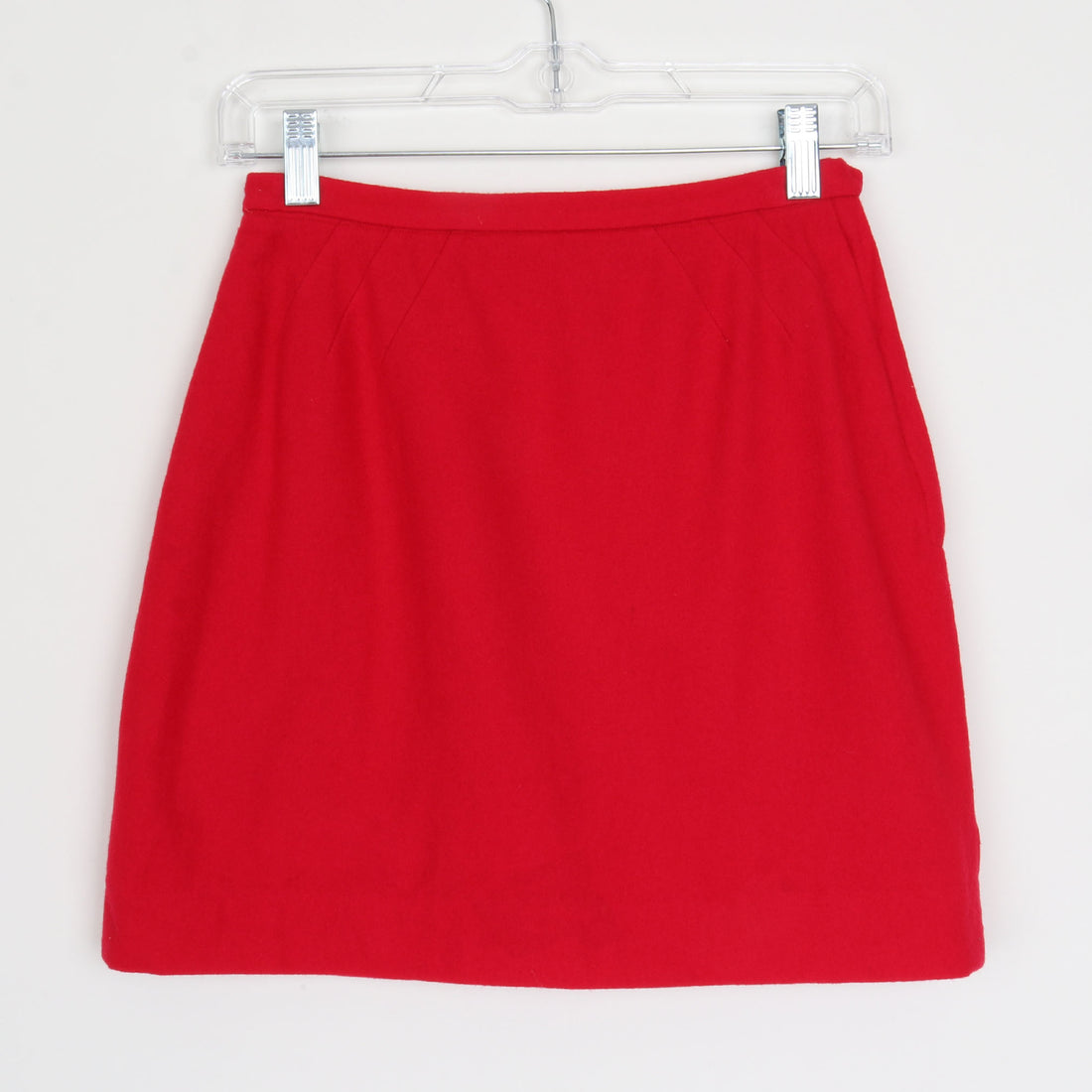 60s Red Wool Mini Skirt