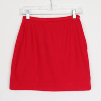 60s Red Wool Mini Skirt