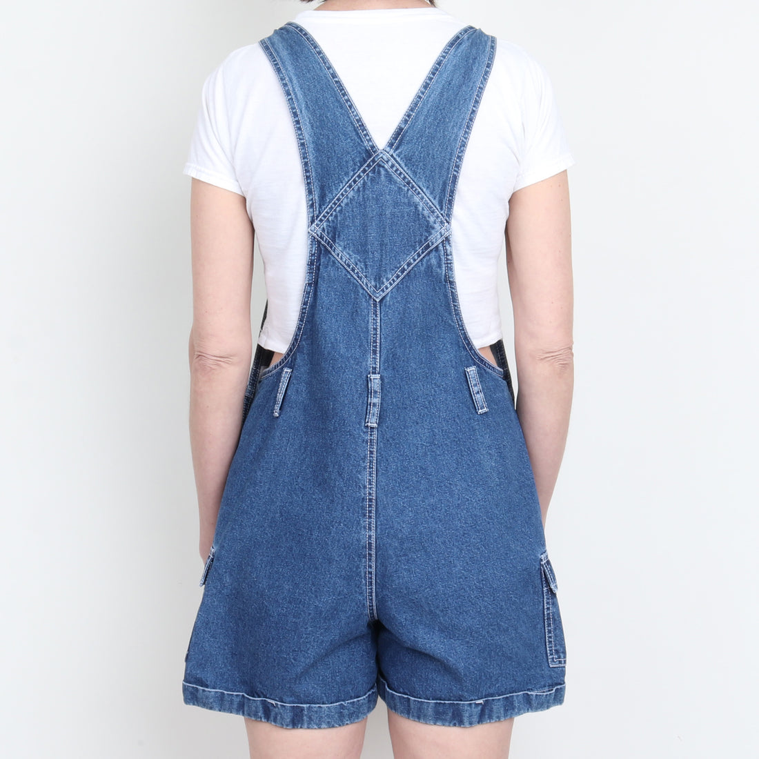 90s Denim Overall Shorts