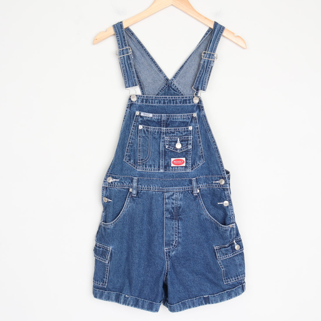90s Denim Overall Shorts
