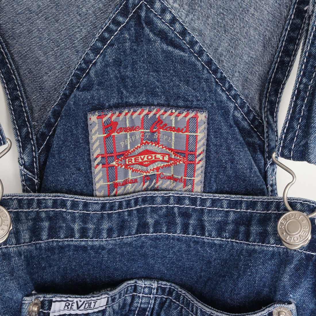 90s Denim Overall Shorts