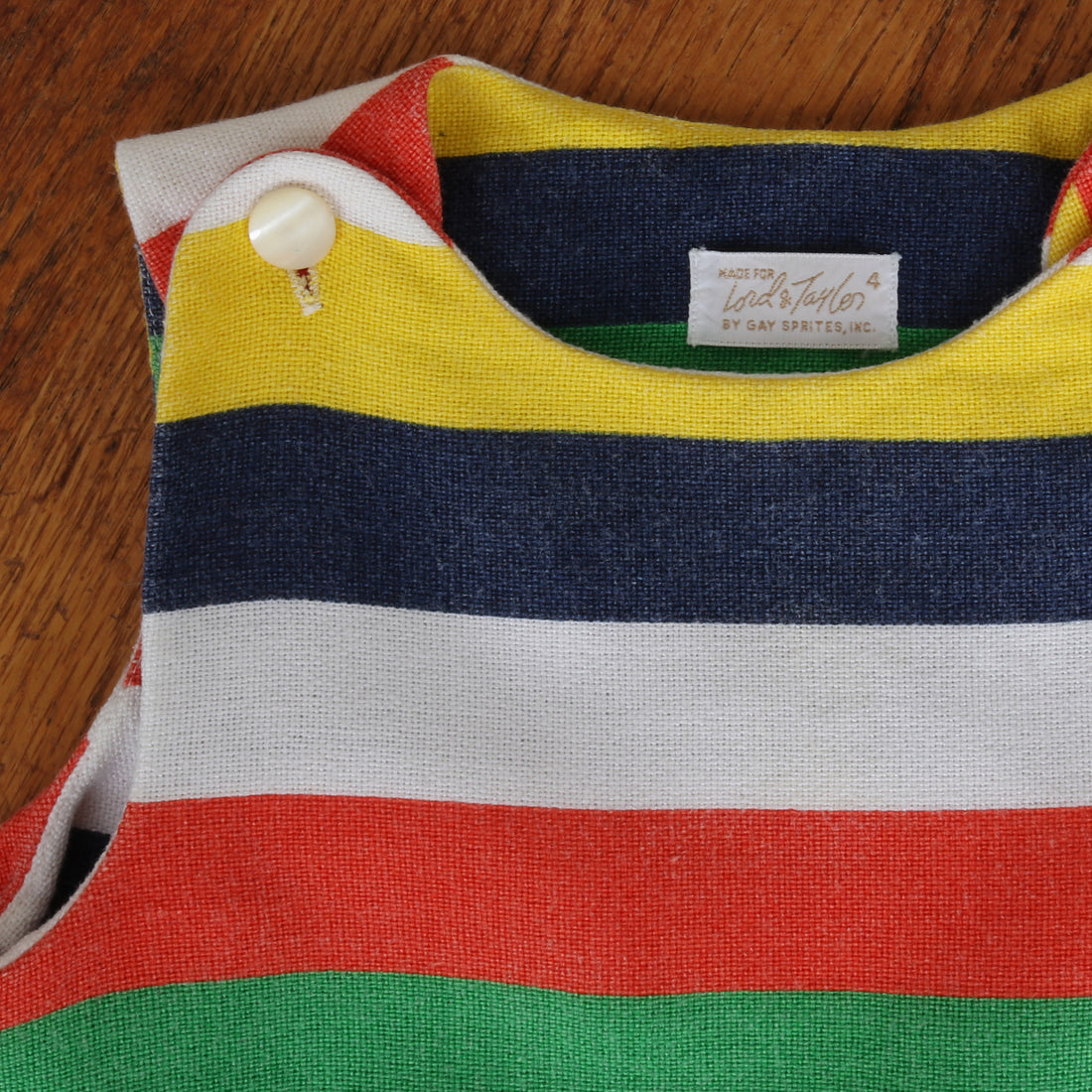 60s Cabana Stripe Dress Size 4