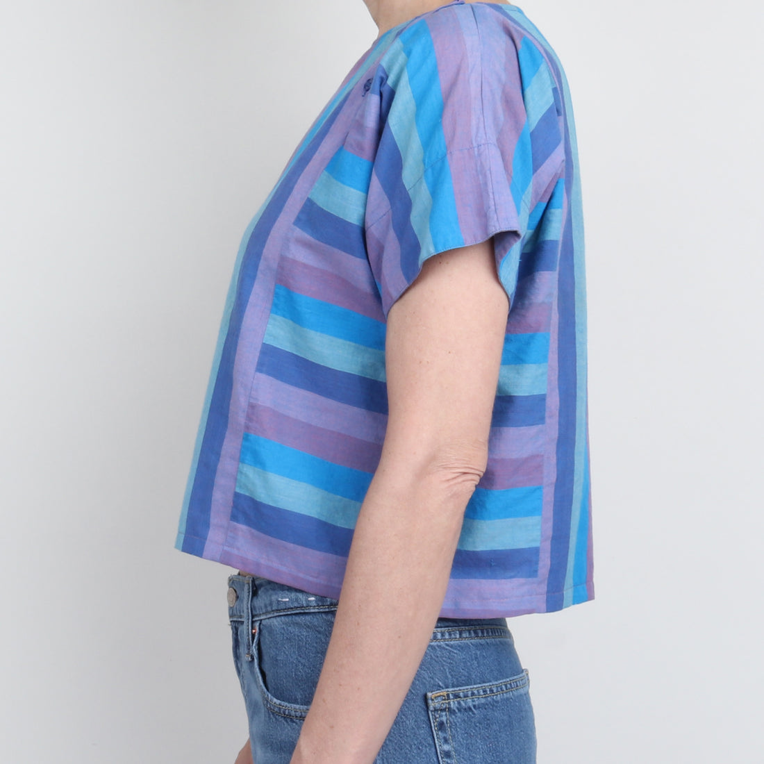 80s Stripe Cotton Top