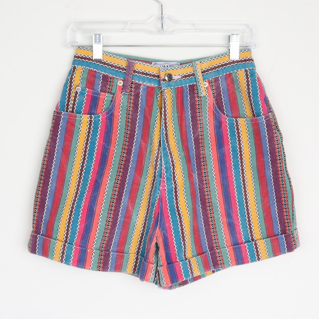 90s Stripe Denim Shorts
