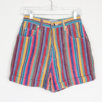 90s Stripe Denim Shorts