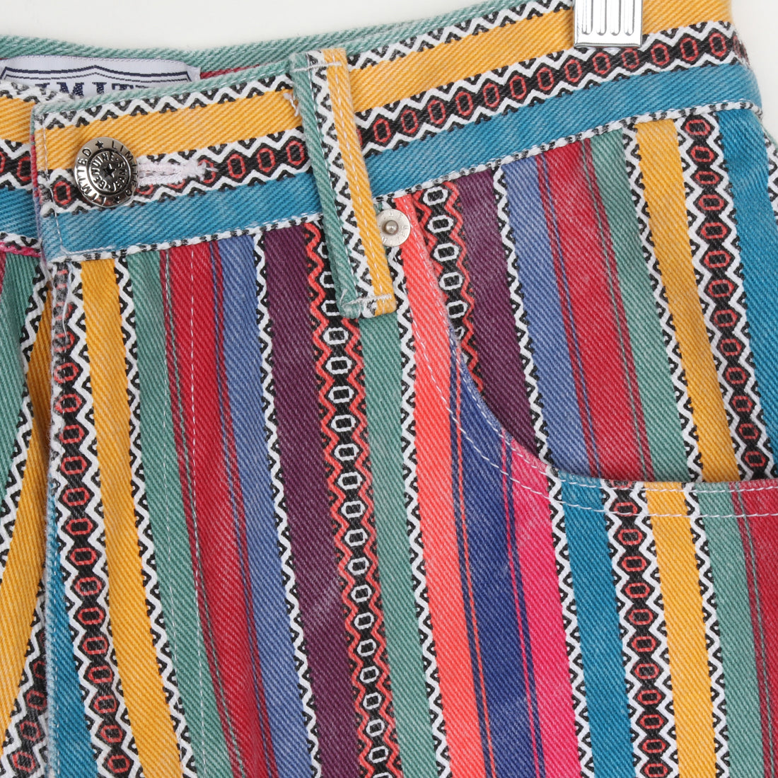 90s Stripe Denim Shorts