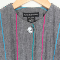 80s Woven Stripe Mini Dress