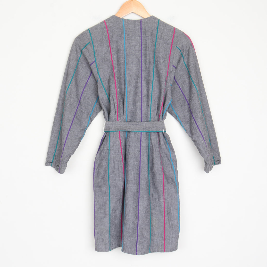 80s Woven Stripe Mini Dress