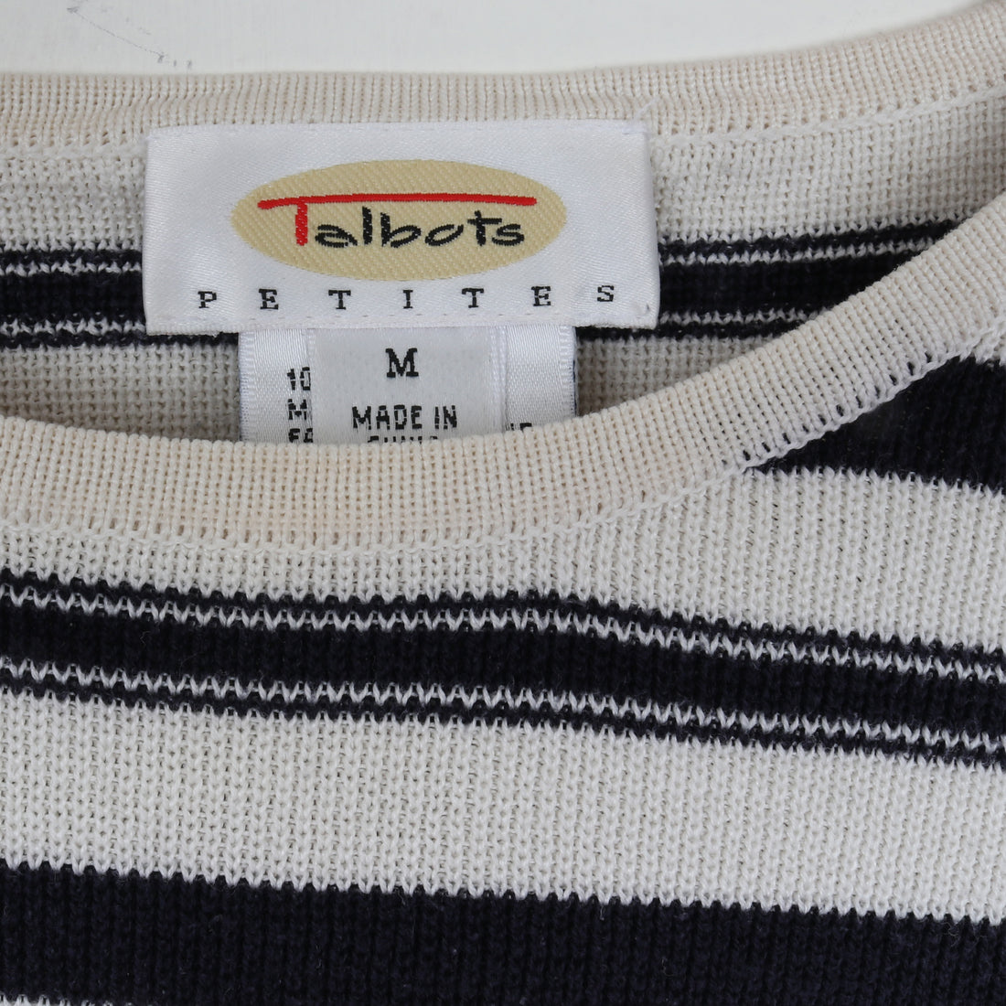 100% Silk Stripe Crop Knit