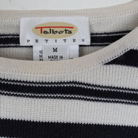 100% Silk Stripe Crop Knit