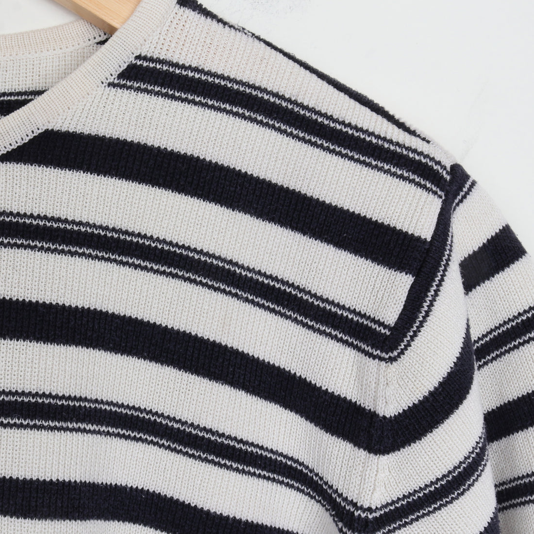 100% Silk Stripe Crop Knit