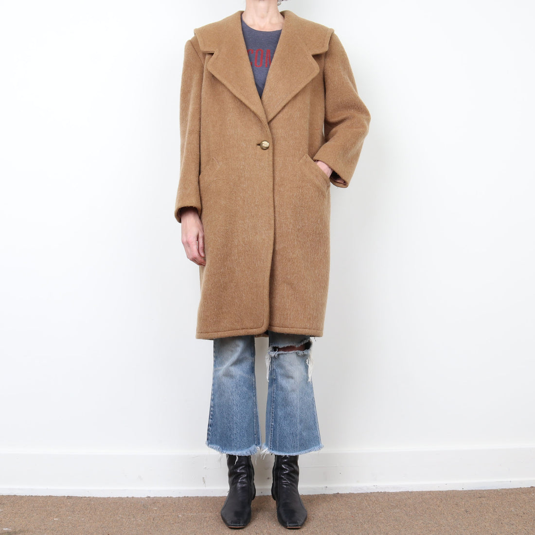 Vintage Wool / Mohair Coat L