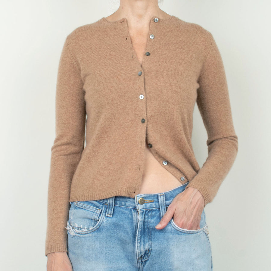 Latte Cashmere Cardigan