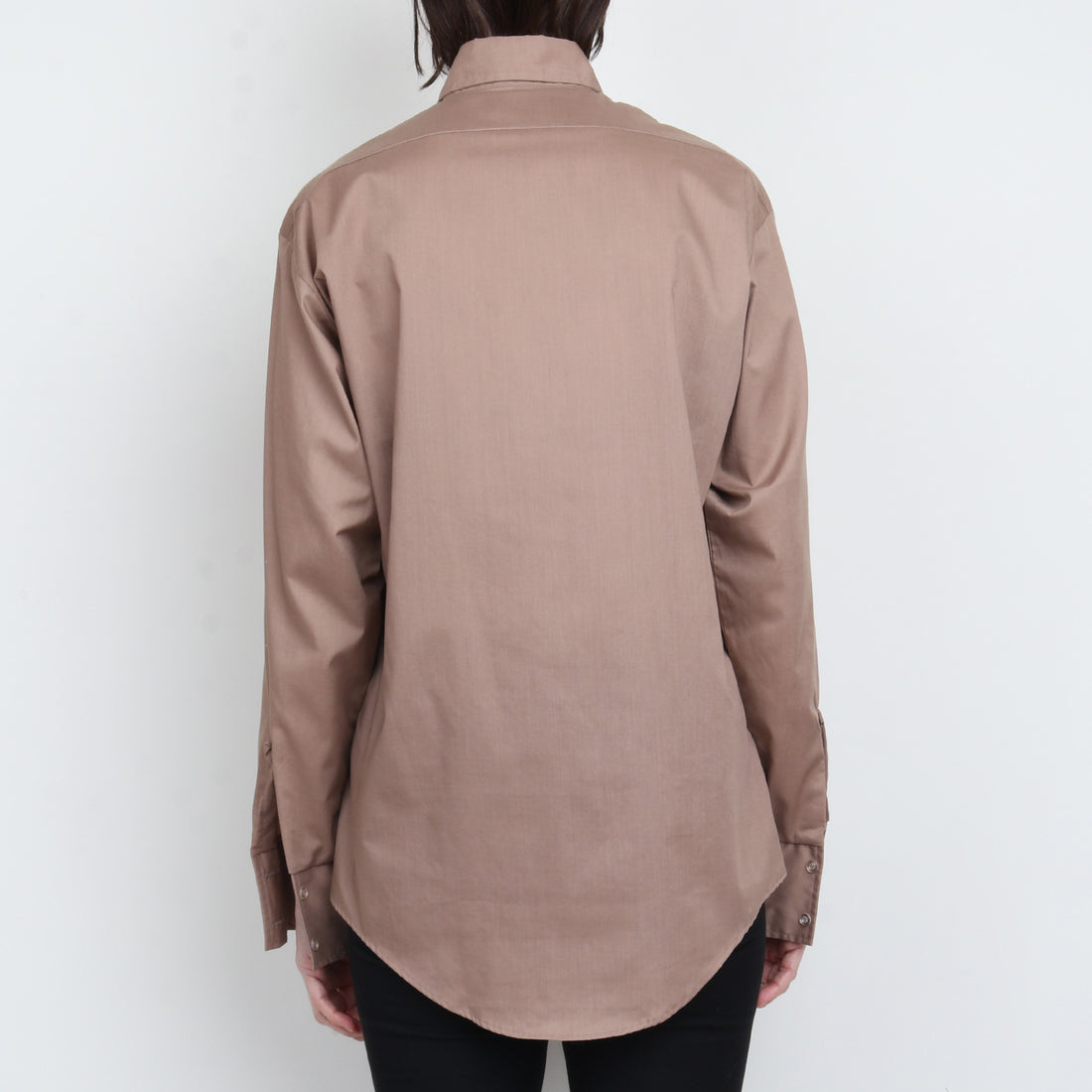 70s Neutral Dagger Collar Shirt