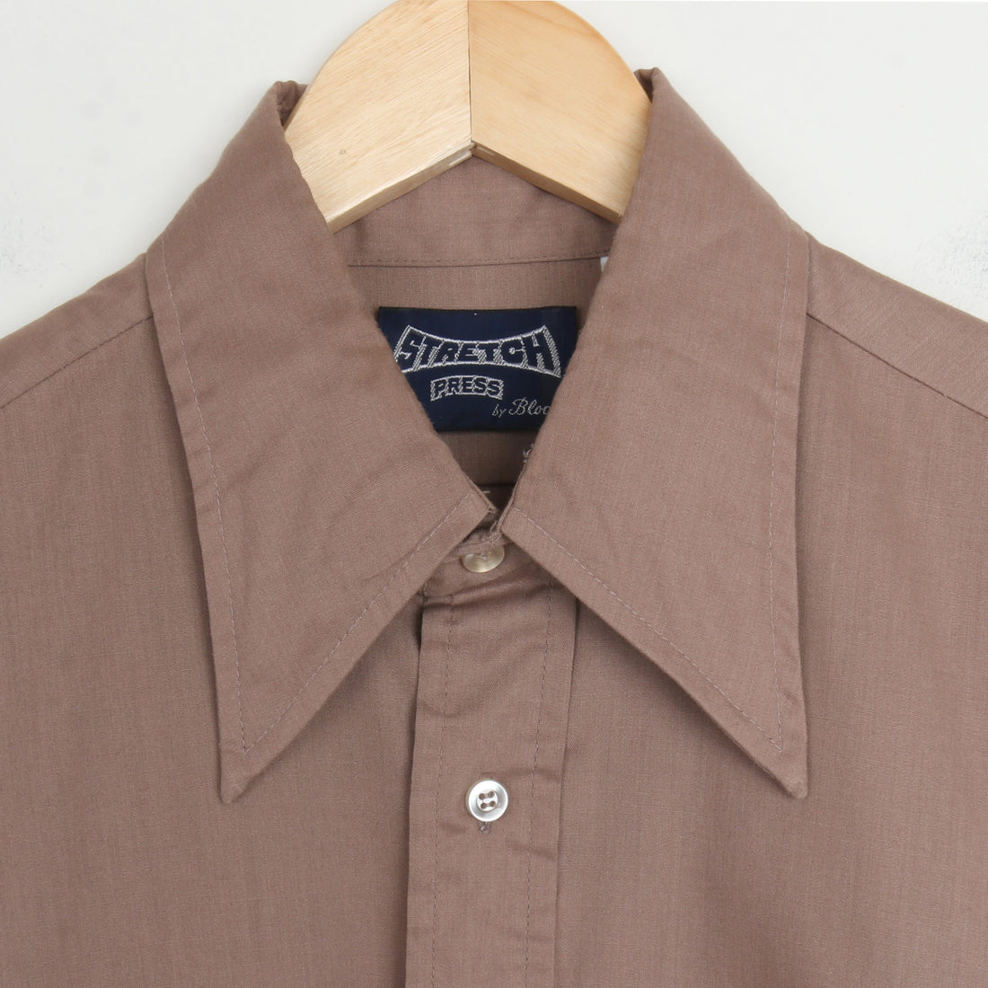 70s Neutral Dagger Collar Shirt