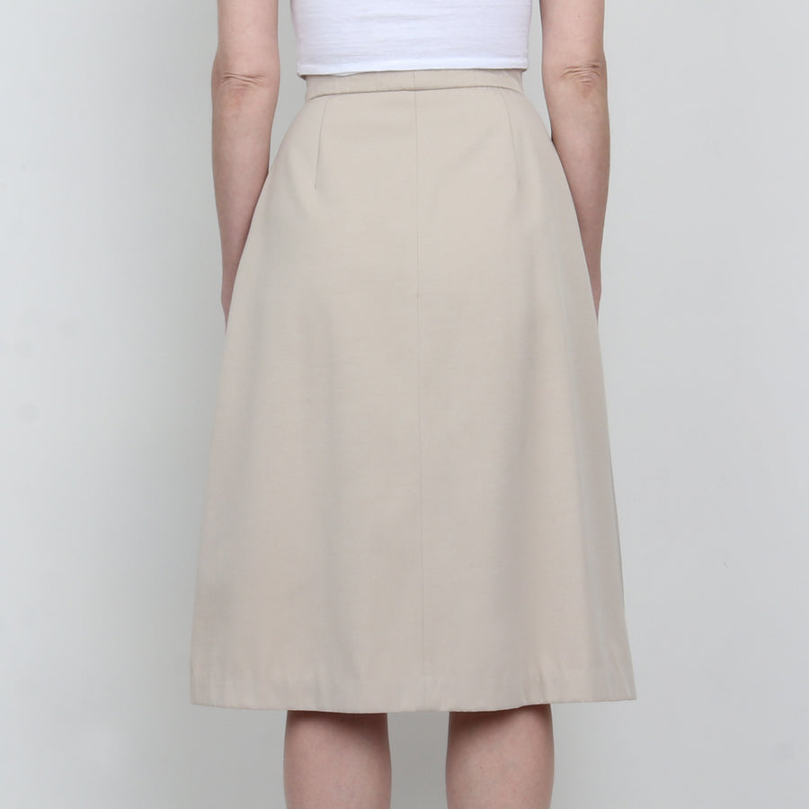 70s Beige Midi Skirt