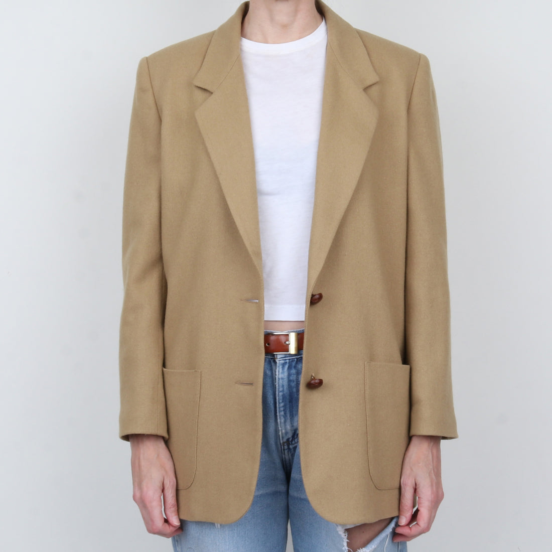 Tan 100% Wool Blazer