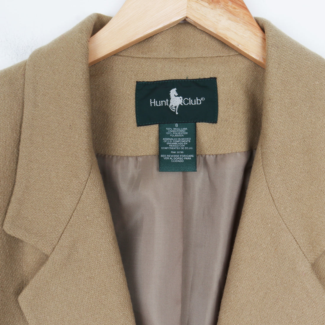 Tan 100% Wool Blazer