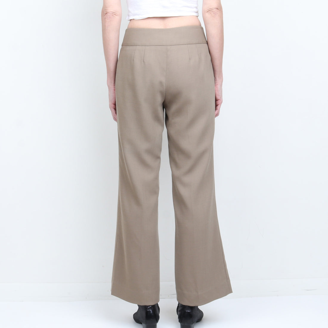 Tan 100% Wool Trouser S