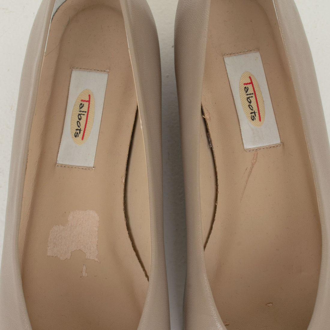 Taupe Leather Flats 8 N