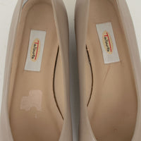 Taupe Leather Flats 8 N