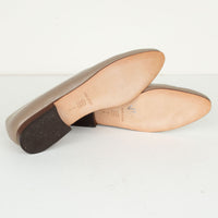 Taupe Leather Flats 8 N