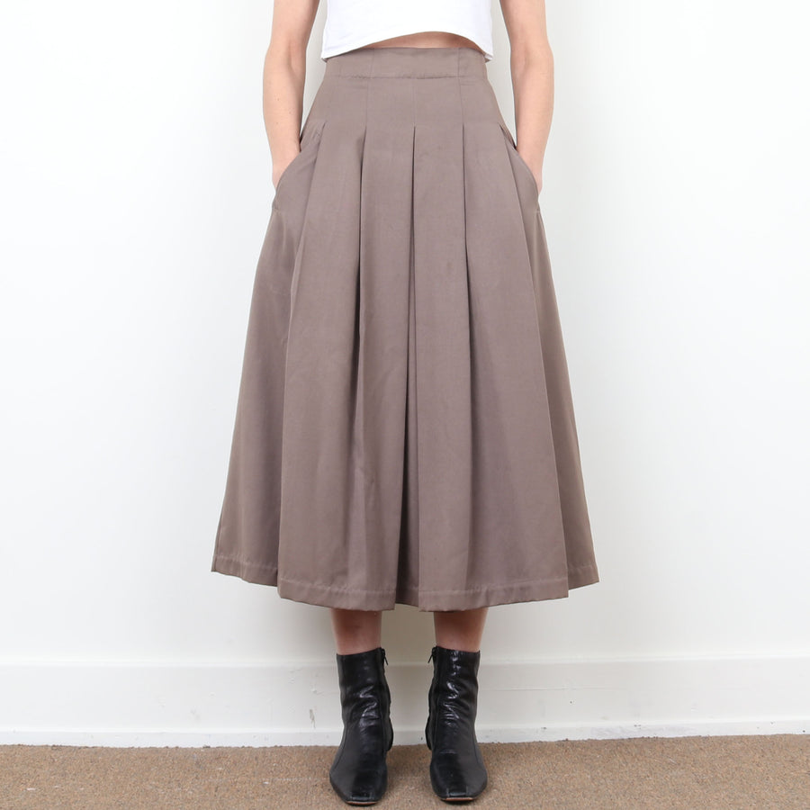 Taupe Midi Skirt