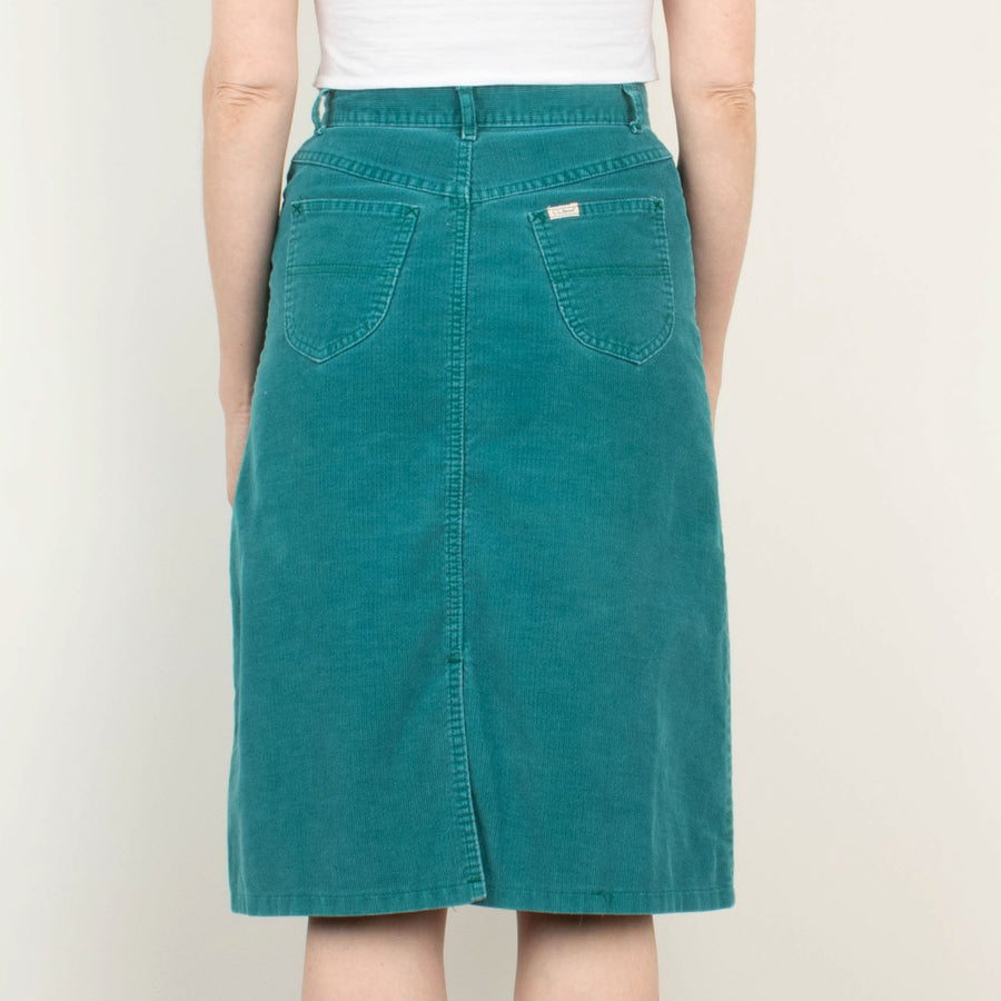 Teal Corduroy Skirt