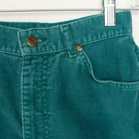 Teal Corduroy Skirt