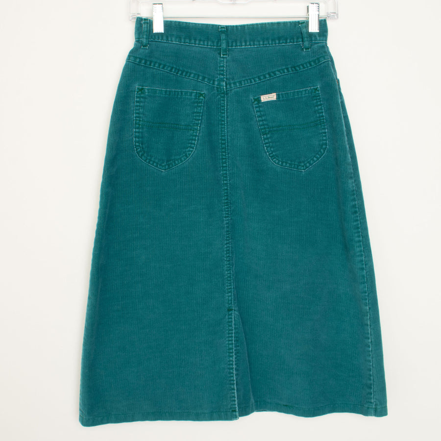 Teal Corduroy Skirt