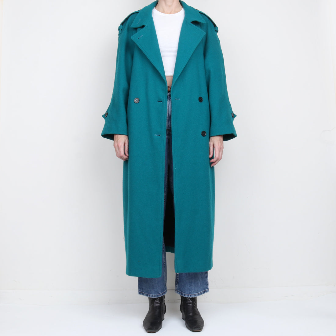 Teal Wool Coat