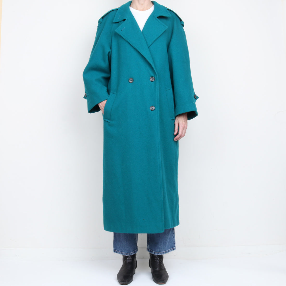 Teal Wool Coat