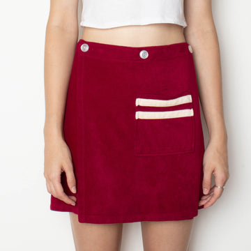 70s Velour Wrap Skirt