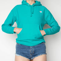 80s Turquoise Champion Hoodie