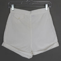 70s White Corduroy Shorts XS