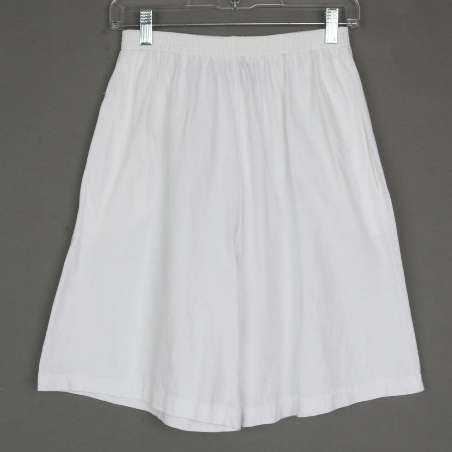 White Cotton Jersey Shorts