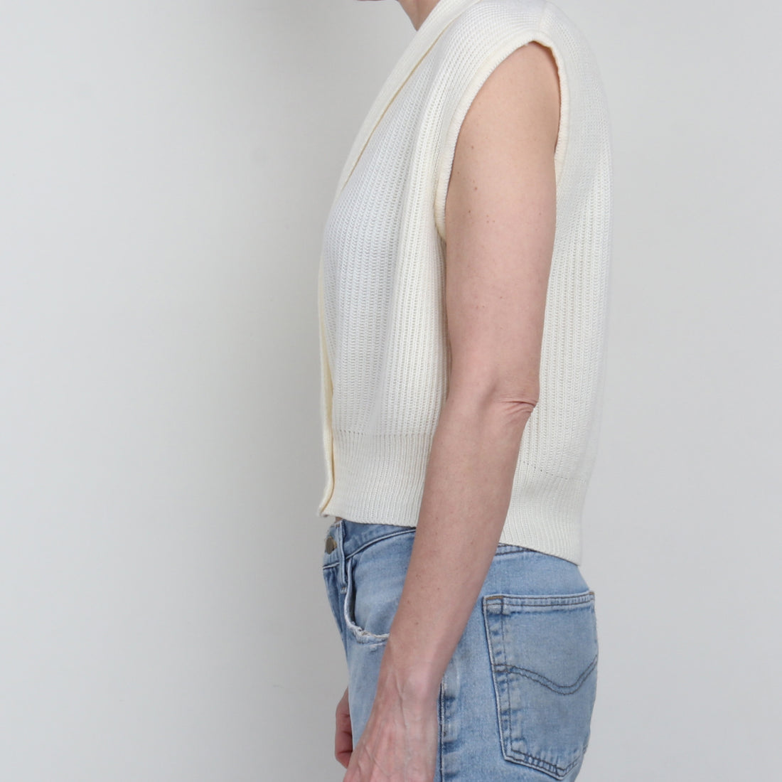 Cream Knit Vest