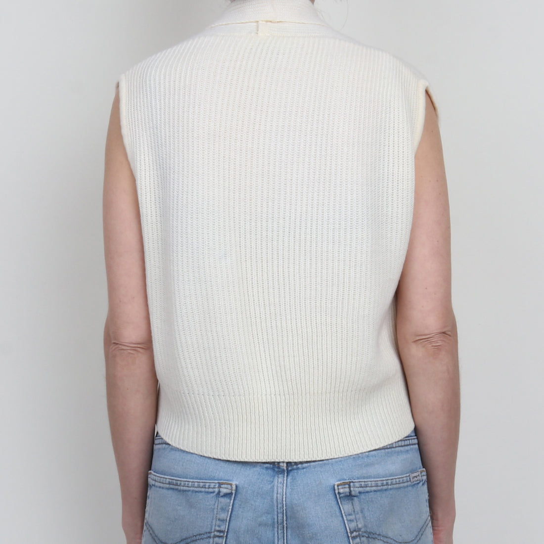 Cream Knit Vest