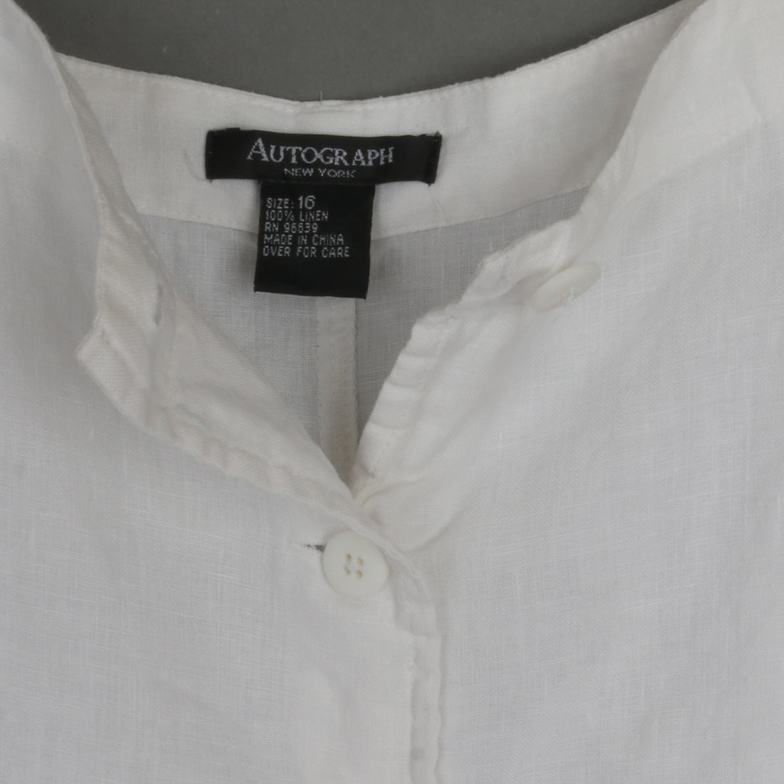 White Linen Button Down Maxi Skirt XL