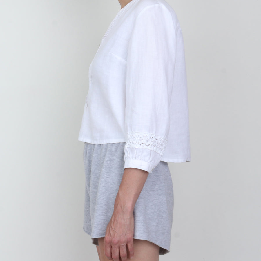 White Linen Top