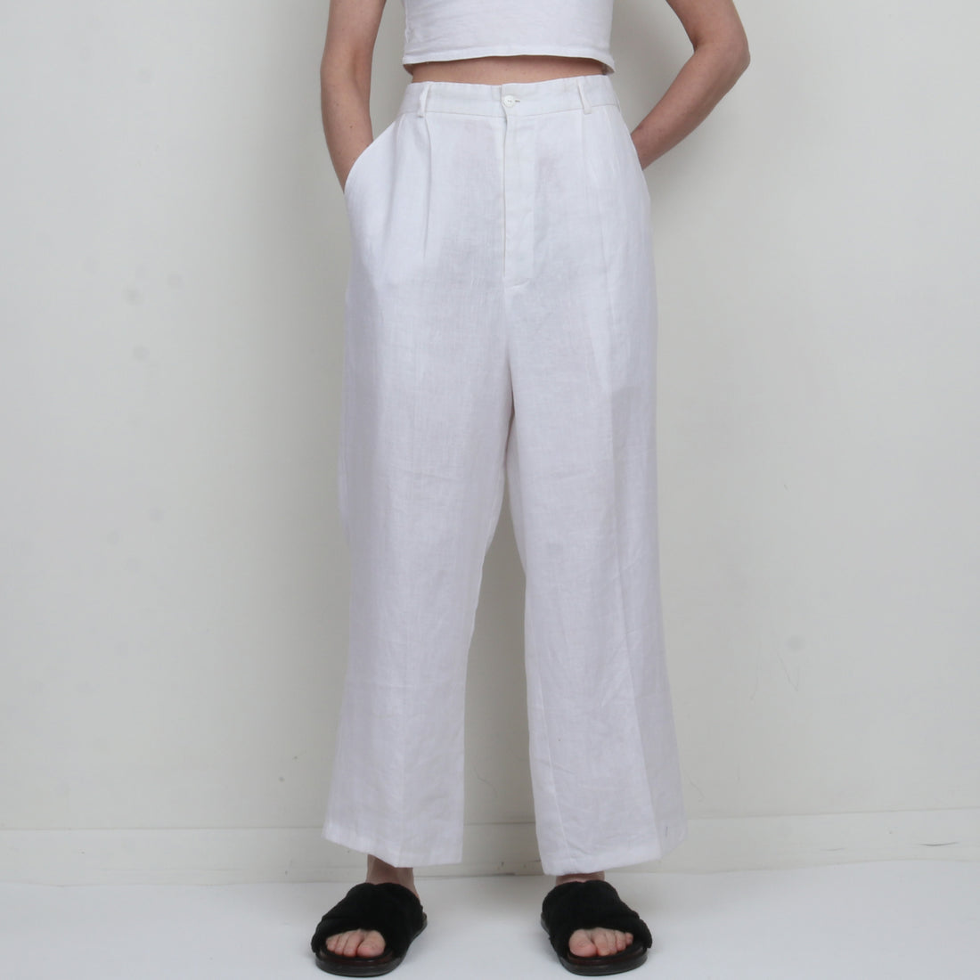 White Linen Trouser XL