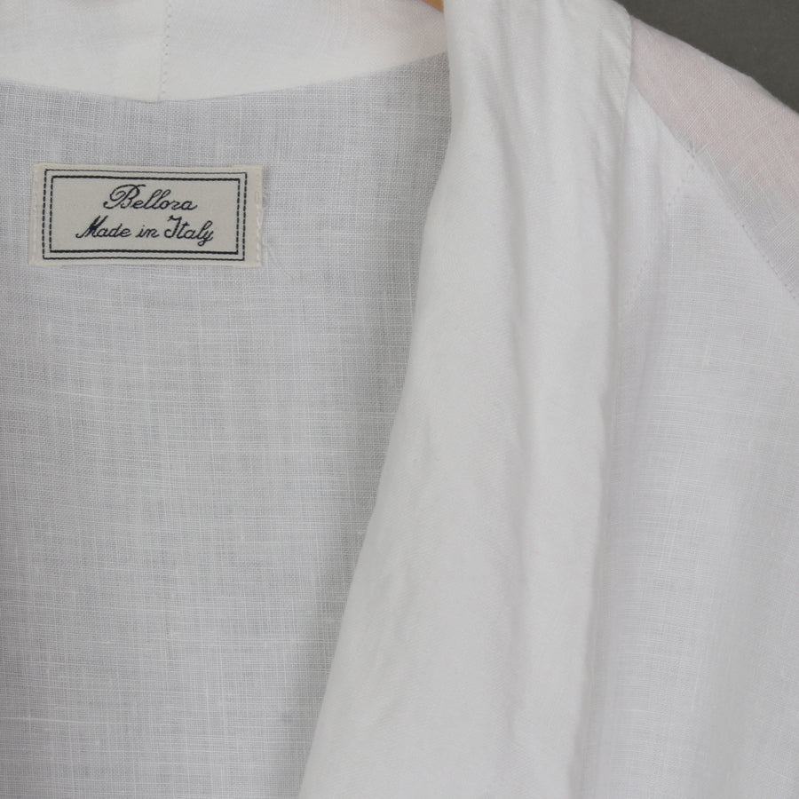 White 100% Linen Robe