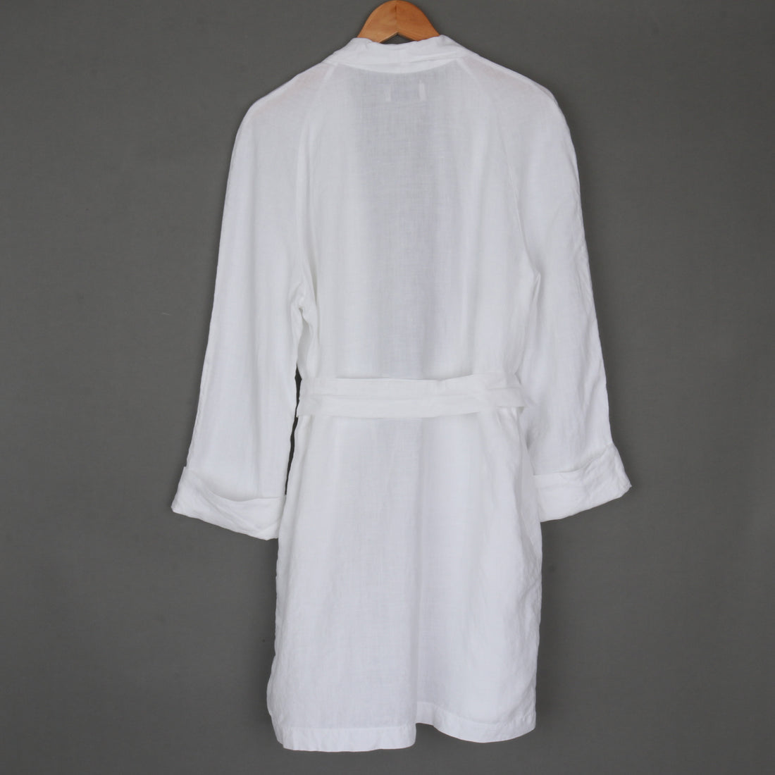 White 100% Linen Robe