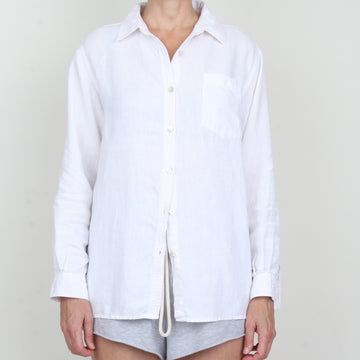 White 100% Linen Shirt