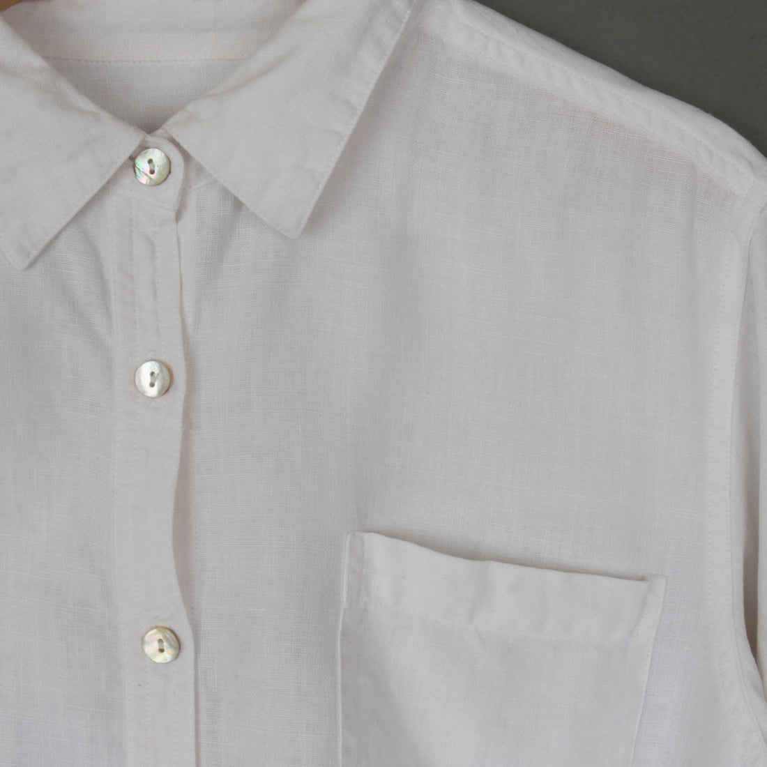 White 100% Linen Shirt