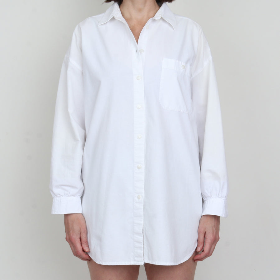 White Cotton Oversize Shirt