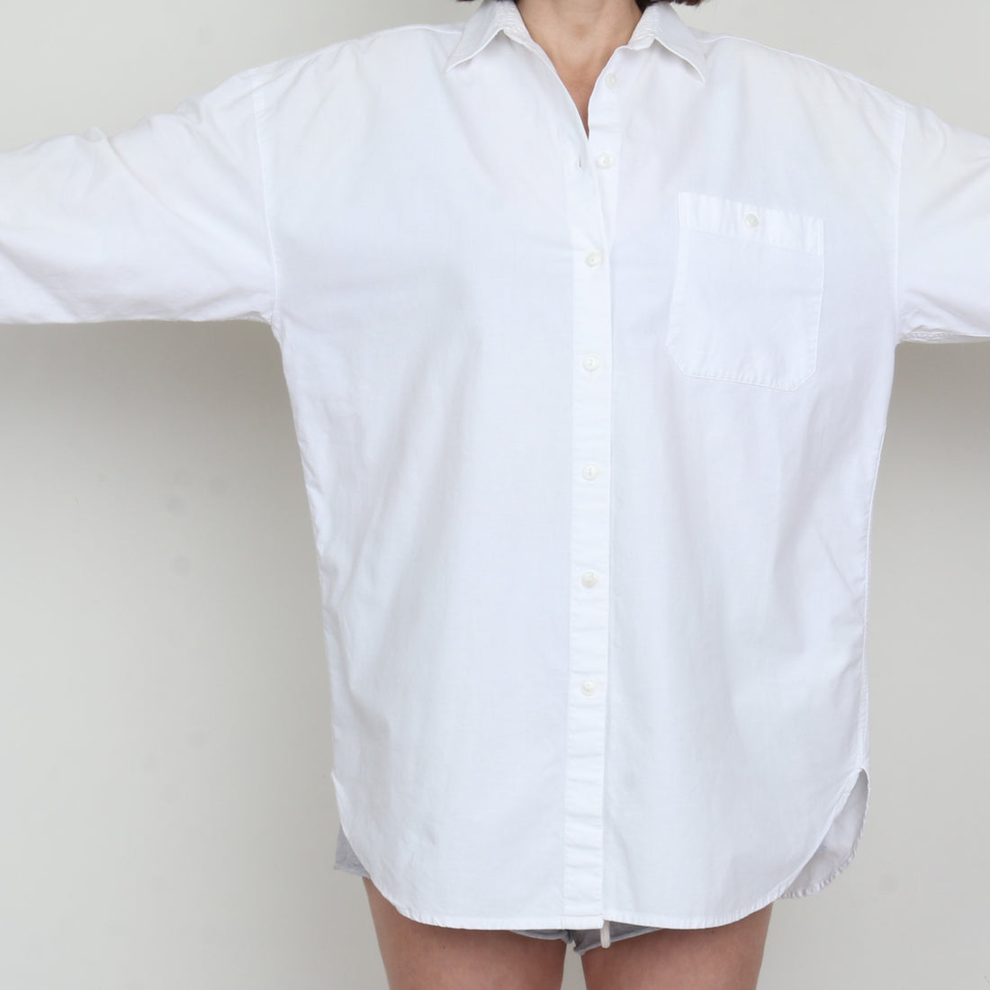 White Cotton Oversize Shirt