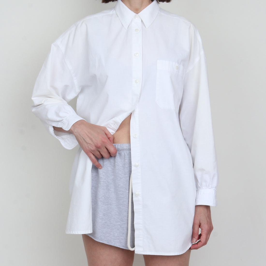 White Cotton Oversize Shirt