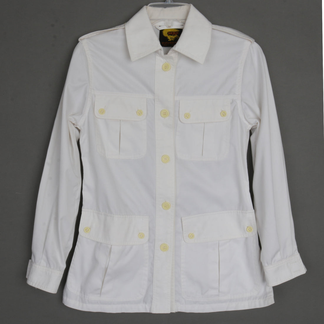 70s White Safari Jacket XS